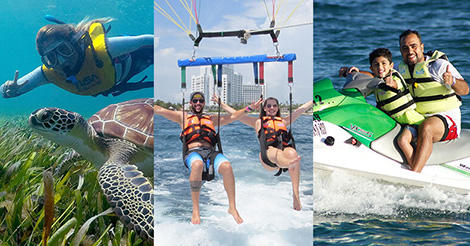 Wave Runner, Snorkel and Parasail – Full Tour